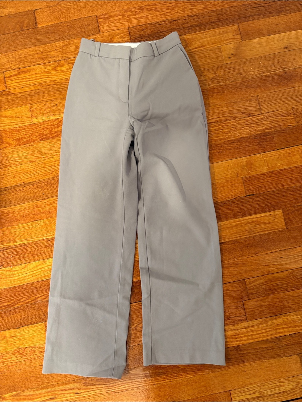 Aritzia Gray Wide-Leg Trousers